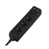 PRELUNGITOR 3 CAI + 2USB 5M(3G1.5MM2) NEGRU, V-TAC