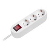 Prelungitor 3x1.5mm 3 prize 2m intrerupator