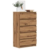 VidaXL Dulap cu sertar, stejar artizanal, 60x36x103 cm, lemn prelucrat