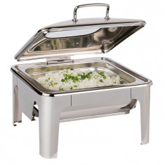 RAKI Chafing dish inox 56,5x43x29cm cu capac transparent (0193553-2) foto