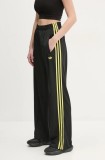 Adidas Originals pantaloni de trening Firebird femei, culoarea negru, cu imprimeu, JP2310