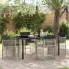 VidaXL Set de masă pentru grădină 5 pcs Gri deschis poliratan 3380791