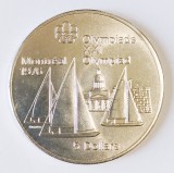CANADA 5 DOLLARS DOLARI 1976 MONREAL A XXI OLIMPIADA YACHTING ARGINT UNC (CITITI DESCRIEREA), America de Nord