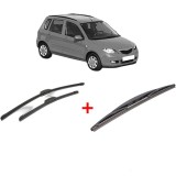 Cumpara ieftin Set 3 stergatoare MAZDA 2 (DY) din 2003 - 2007, pentru parbriz si luneta fata si spate auto, Bosch Twin, din cauciuc siliconat rezistent, MAZDA