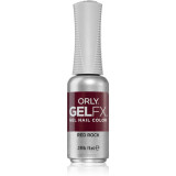 Orly Gelfx Gel unghii cu gel folosind UV / lampă cu LED culoare Red Rock 9 ml
