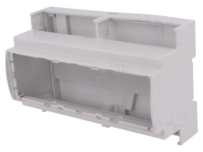 Carcasă șină DIN gri, 8 module