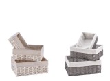 Cumpara ieftin Set 6 cosuri depozitare 28 x 19 x 11 cm, 34 x 24 x 12 cm, 38 x 28 x 15 cm