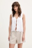 Hollister Co. vestă de in culoarea bej, un singur rand de nasturi, KI340-5068