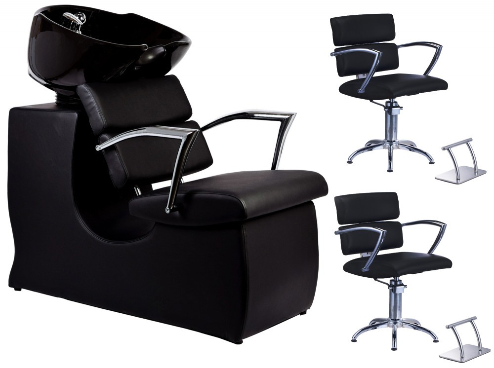 Set scafa coafor profesionala unitate de spalare Olga ?i 2 x scaune de