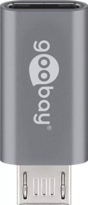 Adaptor USB Type C mama la micro USB 2.0 Tip B tata gri Goobay foto