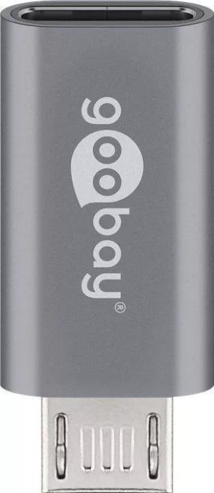 Adaptor USB Type C mama la micro USB 2.0 Tip B tata gri Goobay