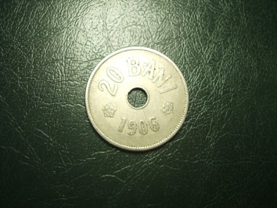 20 BANI 1906 VARIANTA FARA J / BRUXELLES foto