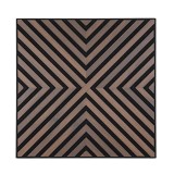 Panou acustic de perete Deco IV cu aspect de nuc, 60x60x1,8 cm
