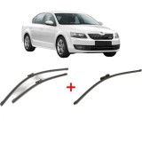 Cumpara ieftin Set 3 stergatoare SKODA OCTAVIA III (5E3, NL3, NR3) 2012-2020, parbriz si luneta, Valeo Silencio Xtrm