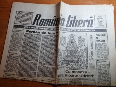 romania libera 1 mai 1992-articolul - basarabia pamant romanesc foto