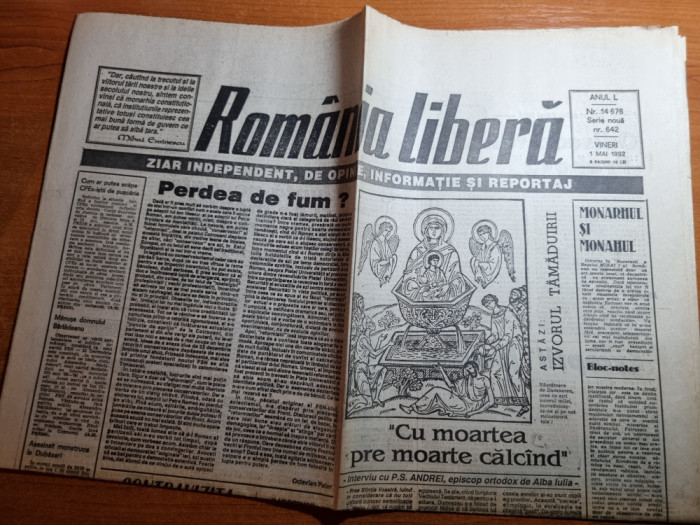 romania libera 1 mai 1992-articolul - basarabia pamant romanesc