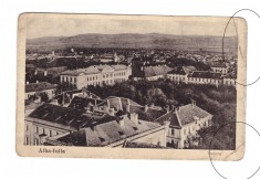 CP Alba Iulia - Vedere, interbelica, necirculata, colturi indoiate