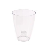 Ghiveci din plastic Miltonia Crystal, pentru orhidee, transparent, D 13.3 cm