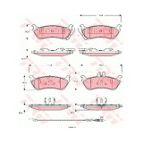 Set placute frana Trw GDB1456, parte montare : Punte spate