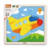 Puzzle din 9 piese mari - avion, Viga