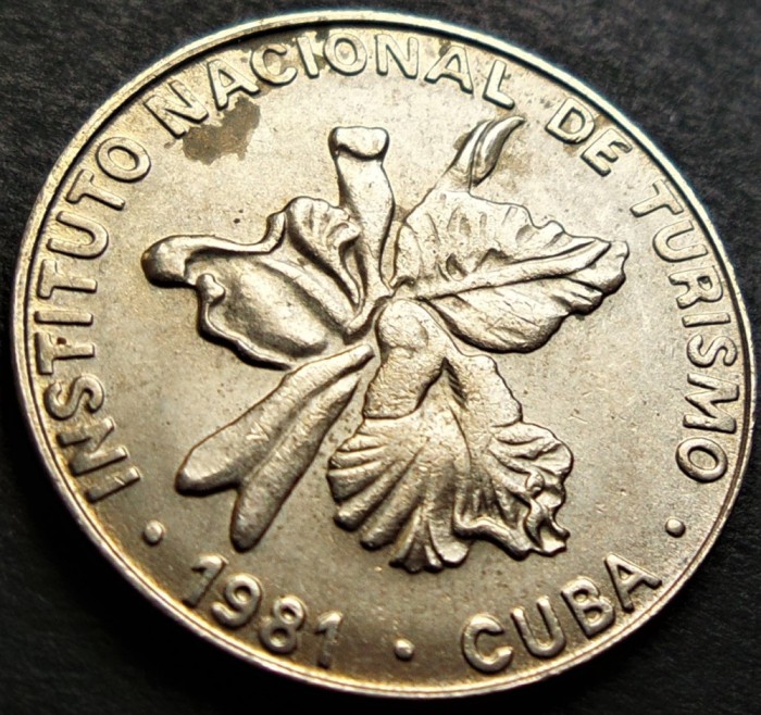 Moneda TURISTICA 25 CENTAVOS - CUBA COMUNISTA, anul 1981 * cod 2739