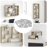 vidaXL C&acirc;rlig cu Gaura de Cheie 3673 pcs Argintiu 45 x 16 x 3.5 mm 864836