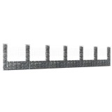 Cumpara ieftin Coș de gabion &icirc;n formă de U cu 7 st&acirc;lpi, 740x20x150 cm, fier