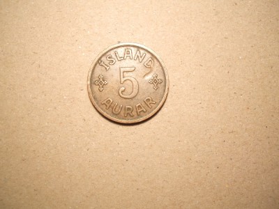 ISLANDA 5 AURAR 1931 foto