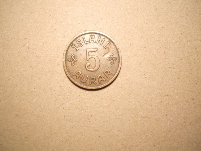 ISLANDA 5 AURAR 1931