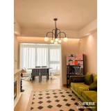 Cumpara ieftin Lustra LED Negru Cu 6 Glob Alb Mat