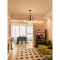 Lustra LED Negru Cu 6 Glob Alb Mat