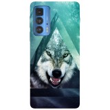 Husa compatibila cu Motorola G20 model Aggressive wolf, Silicon, TPU, Viceversa, Transparent, Carcasa