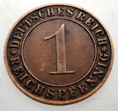 B.152 GERMANIA WEIMAR 1 REICHSPFENNIG 1931 D foto