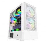 Carcasa 1STPLAYER Gaming X4-M, RGB, Mid-Tower, fara sursa, white