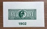 Marea Britanie &ndash; Carton Filatelic Comemorativ &bdquo;Postage One Pound&rdquo; 1902 (Regele Edward VII)