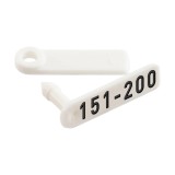 Crotalii Twintag pentru Miei si Iezi Kerbl Alb, Numerotate 151-200, Pachet 50 buc