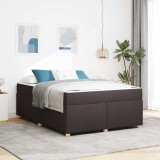 Cumpara ieftin Cadru de pat cu saltea Maro inchis 160 x 200 cm tesatura