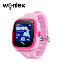 Ceas Smartwatch Pentru Copii Wonlex GW400S cu Functie Telefon, Localizare GPS, Pedometru, SOS, IP54 - Roz, Cartela SIM Cadou foto