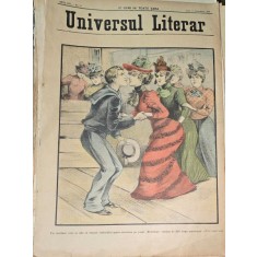 Revista Universul Literar nr.50/1898 pe coperta Un marinar pe vasul Merimae sarutat de 200 dame americane