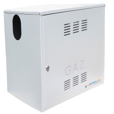 Firida 60x60x40 cm, Proconstructo Group, cutie pentru contor de gaz si regulator, gri, din tabla, cu