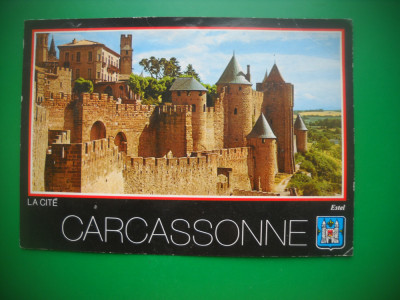 HOPCT 81310 CASTELUL CARCASSONNE FRANTA STAMPILOGRAFIE 1988-CIRCULATA foto