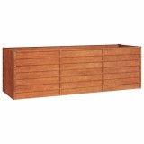 Cumpara ieftin Strat inaltat de gradina, ruginiu, 240x80x77 cm, otel corten