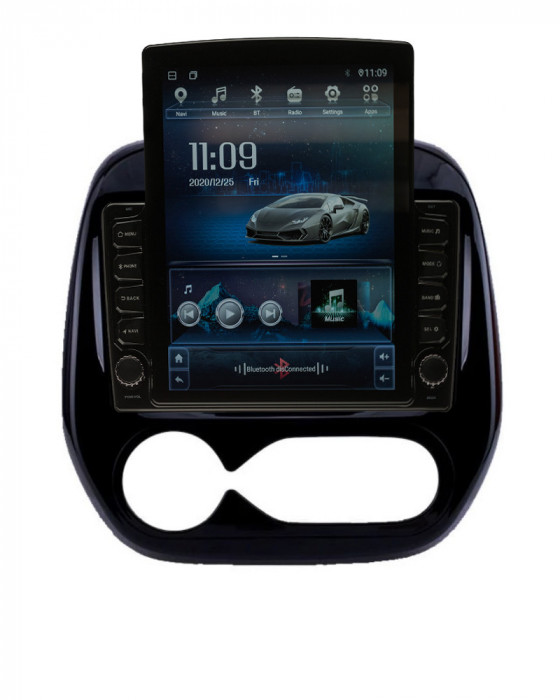 Navigatie Renault Kaptur 2016-2019 Clima Auto AUTONAV Android GPS Dedicata, Model XPERT Memorie 64GB, 4GB DDR3 RAM, Display Vertical Stil Tesla 10&quot; Fu