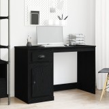 VidaXL Birou cu depozitare, stejar negru, 50x115x75 cm, lemn prelucrat