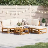 VidaXL Set mobilier grădină cu perne, 6 piese, lemn masiv acacia