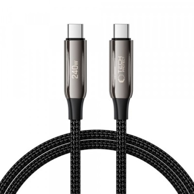Cablu Date si Incarcare USB-C - USB-C Tech-Protect UB10T Ultraboost, 240W, 1m, Negru foto