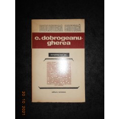 BIBLIOTECA CRITICA. C. DOBROGEANU-GHEREA
