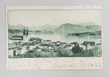 ADELA XENOPOL CATRE ELIZA XENOPOL * , CARTE POSTALA ILUSTRATA , LUZERN UND ALPEN , CIRCULATA , CLASICA , 1900