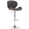 VidaXL Scaun de bar, gri, material textil