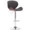 vidaXL Scaun de bar, gri, material textil 287413